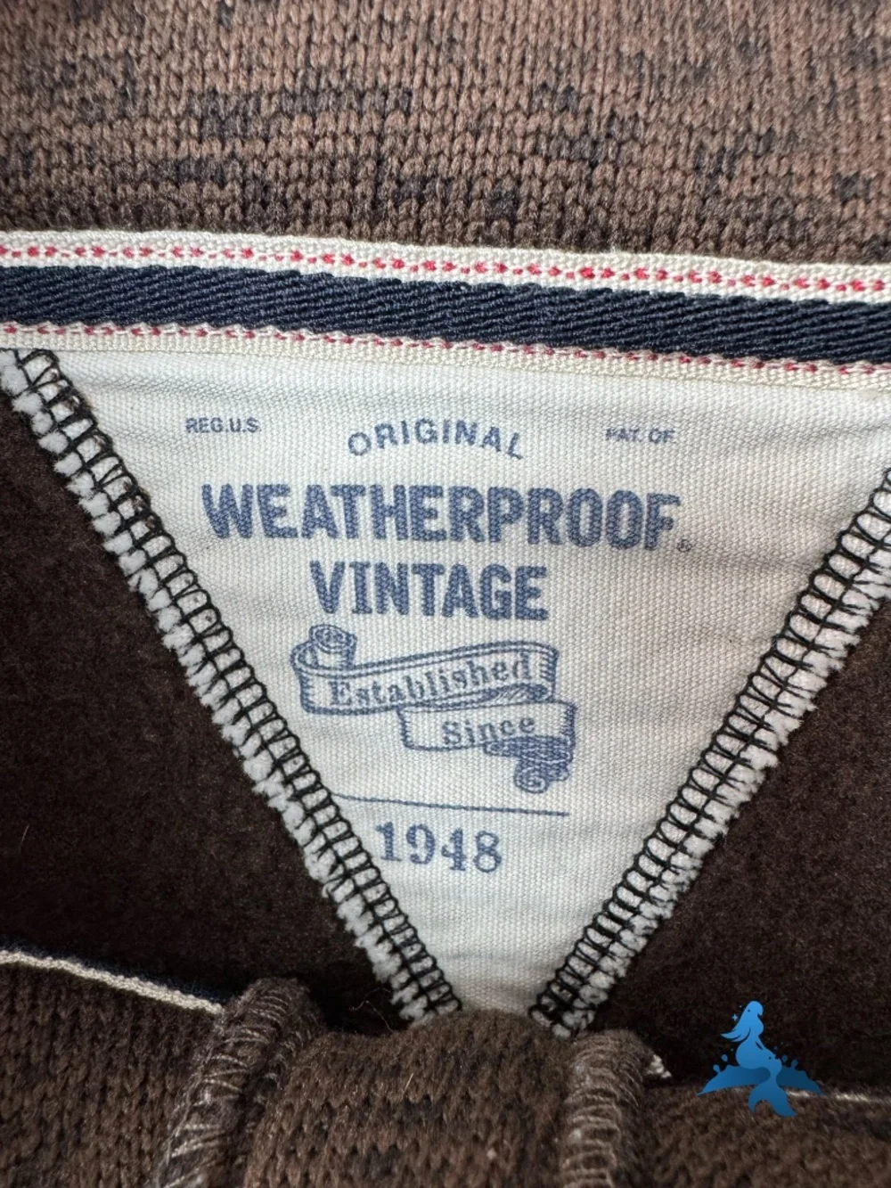 1305 Weatherproof Vintage Mock Neck Henley Sweater Pullover – XL – Brown - Picture 3 of 15